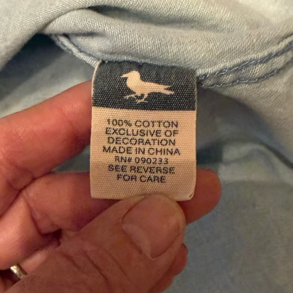 MODERN AMUSEMENT Denim Chambray Button Down Shirt Size M - Picture 5 of 8